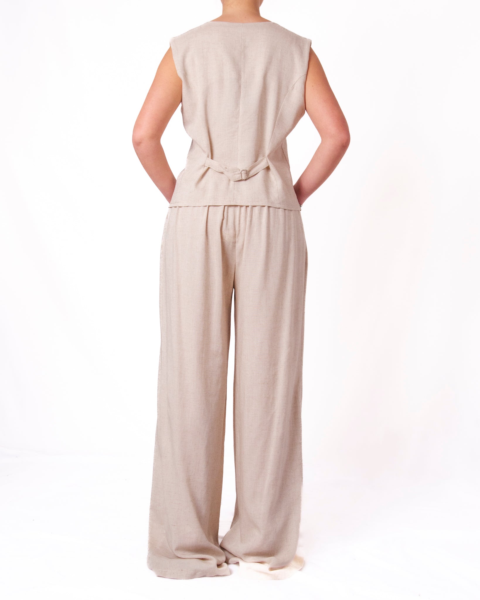 Completo in Lino con Gilet e Pantalone Donna  -  26283/26116