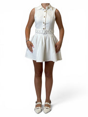 Abito Smanicato con Gonna a Ruota Donna  -  557