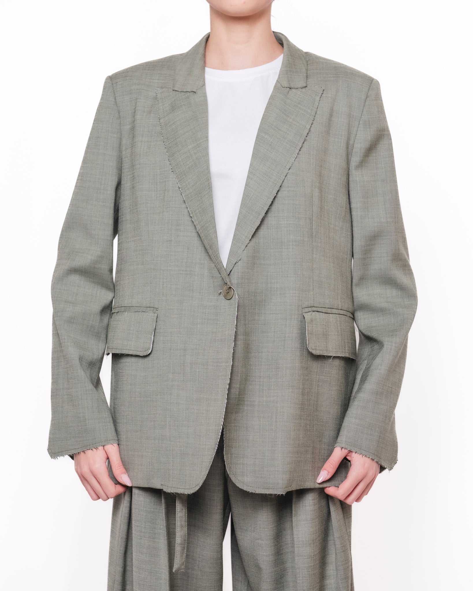 Blazer monopetto sartoriale cuciture a vista Donna  -  TAB0049