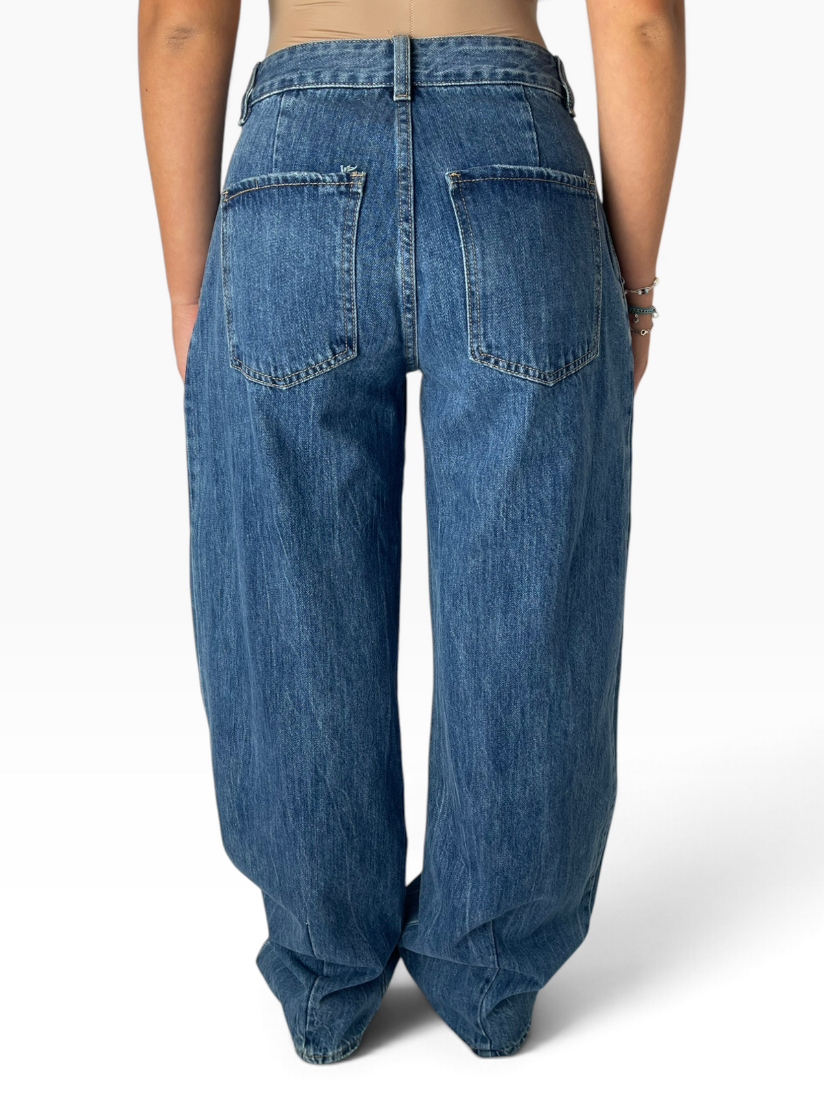 Jeans ampi con pinces in vita Donna  -  5287KA