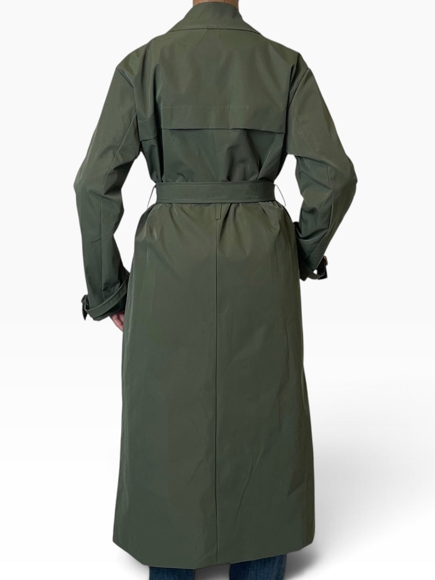 Trench lungo doppiopetto tessuto tecnico Donna  -  28824KA