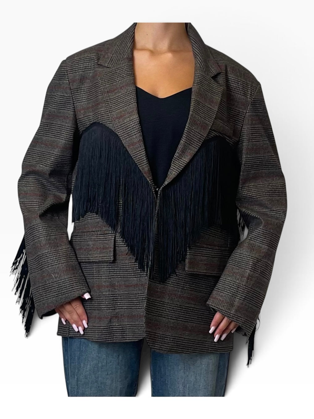 Blazer principe di Galles frange Donna  -  5936