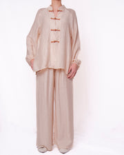 Camicia oversize stile orientale chiusura a nodo Donna  -  7001V