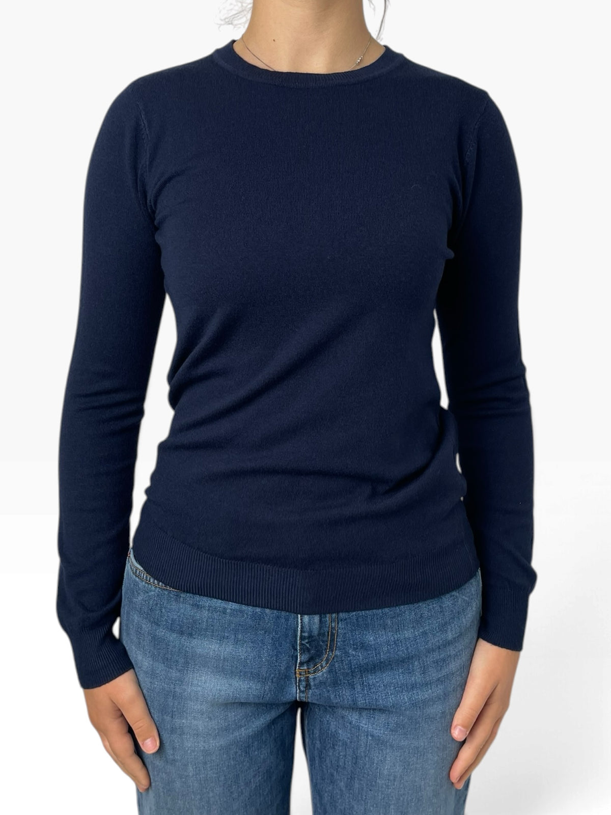Maglia basic girocollo aderente Donna  -  T-022