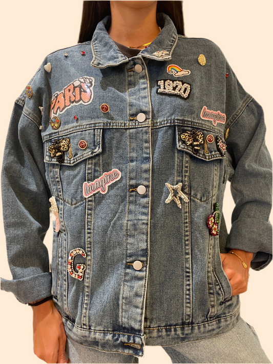 Giubbino jeans Patch PRE ORDINE