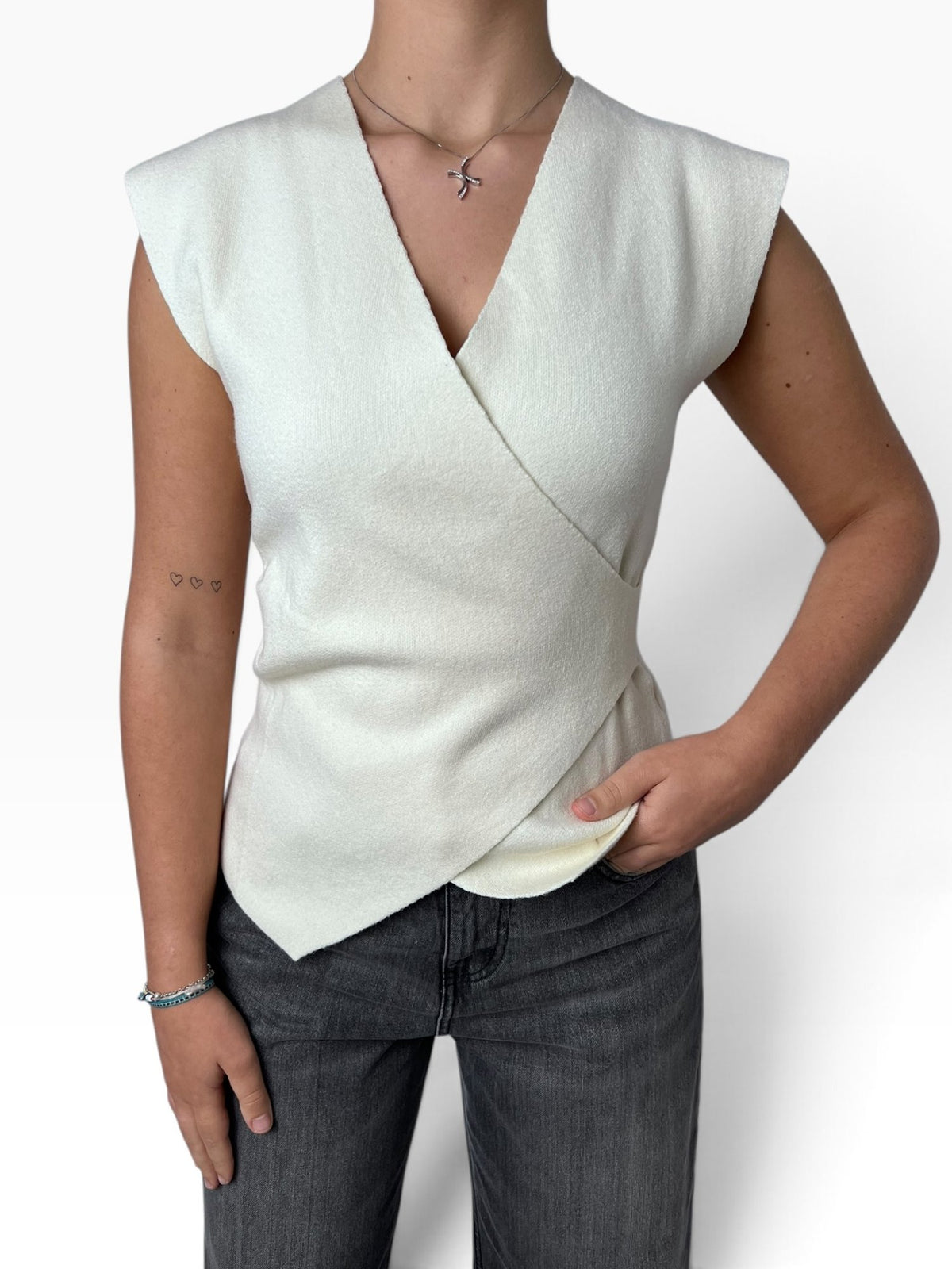 Gilet in maglia incrociato Donna  -  3137