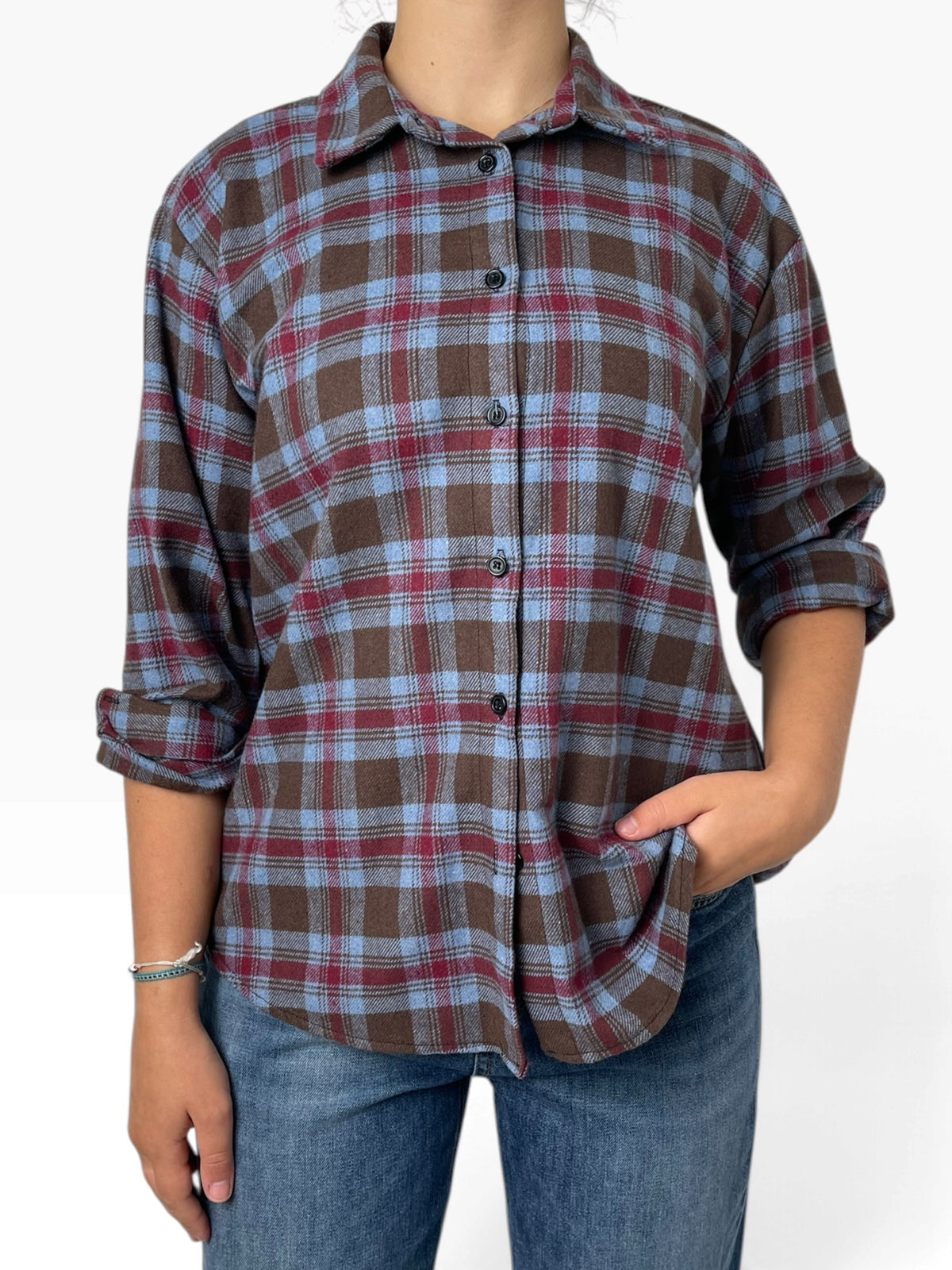Camicia a quadri effetto flanella Donna  -  2368X