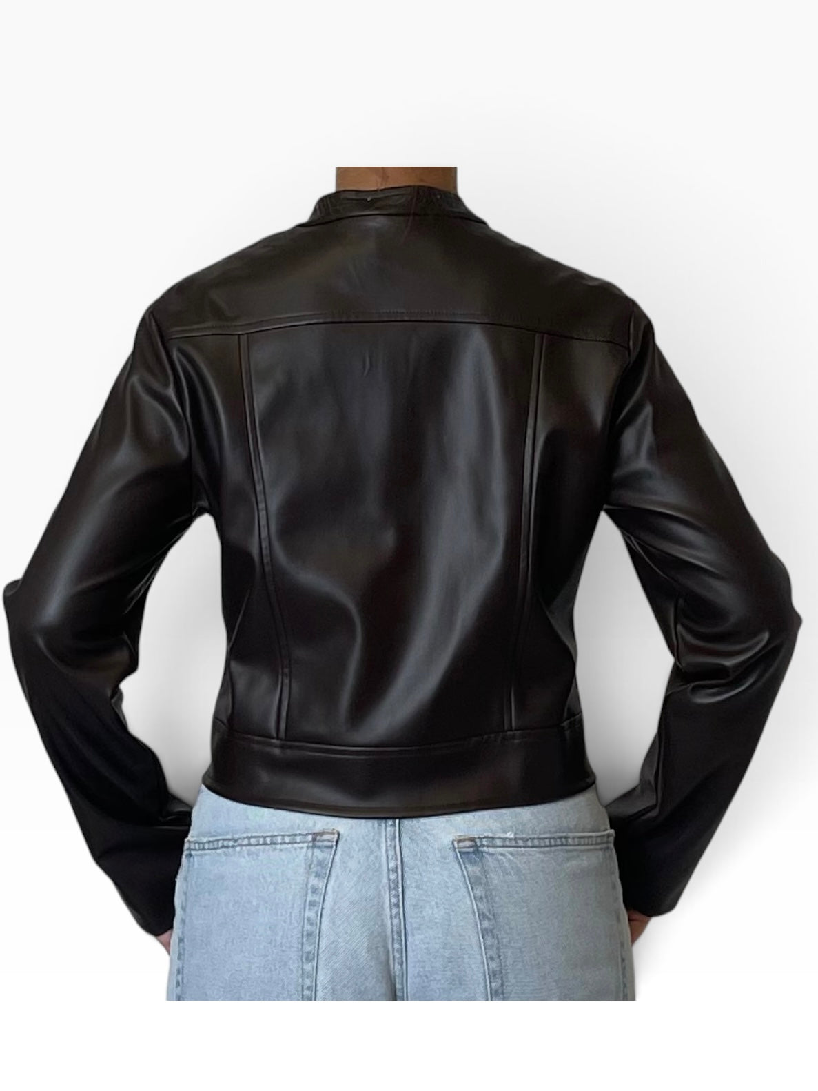 Giacca effetto pelle zip centrale Donna  -  301CI