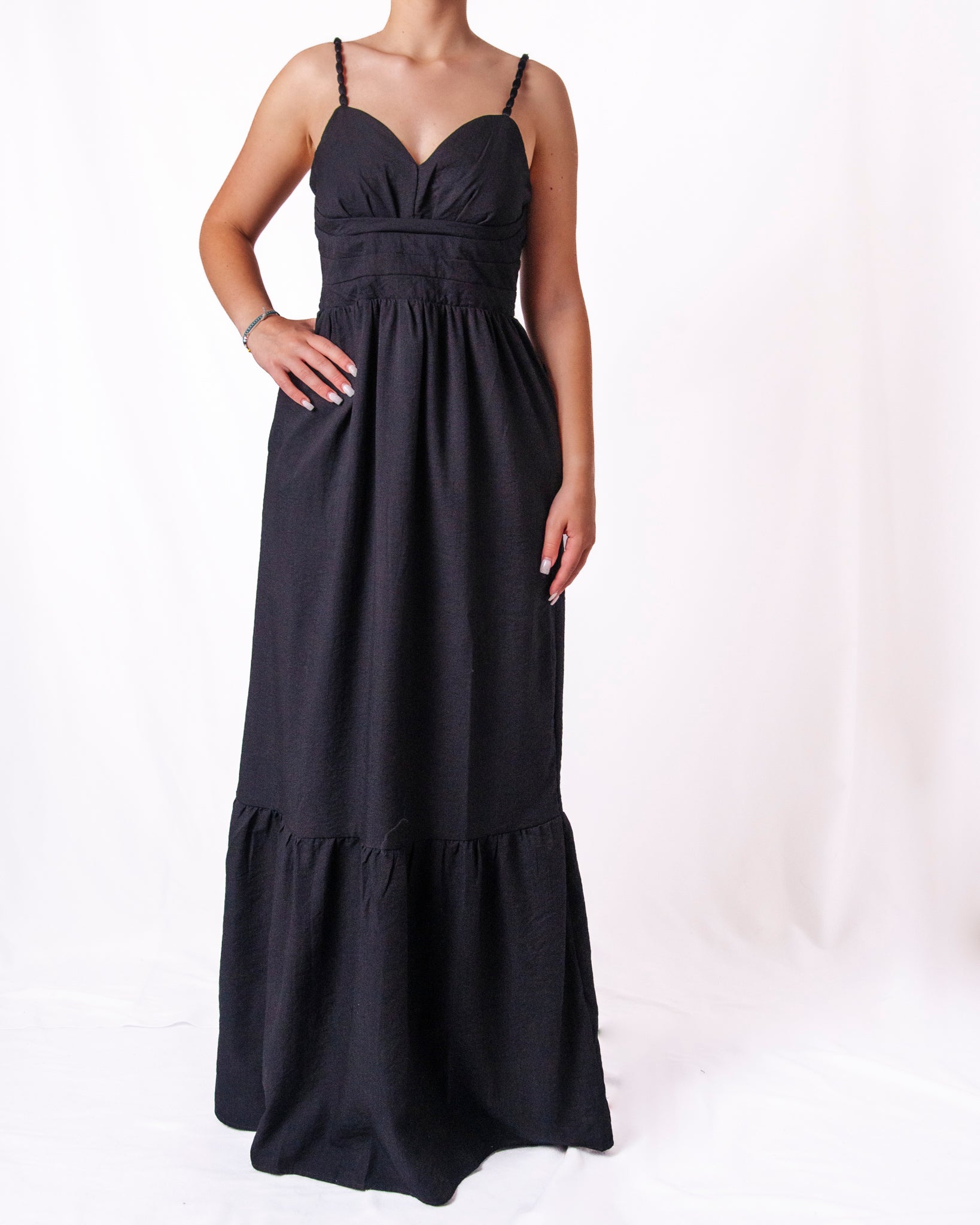 Abito Lungo Spalline Gioiello Donna  -  VS070