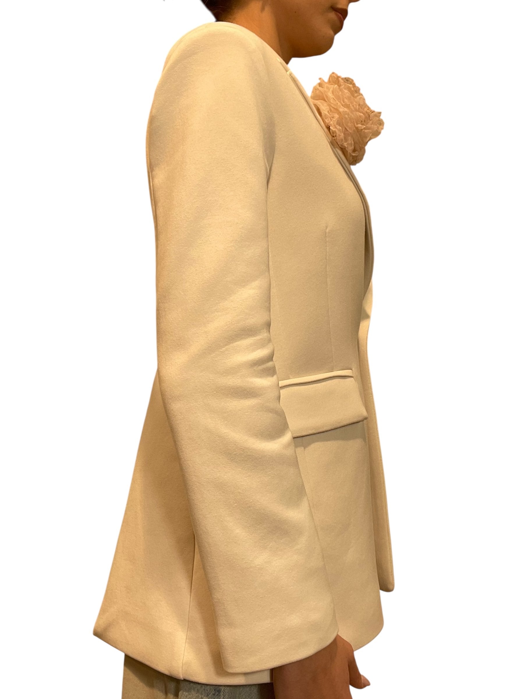 Blazer monopetto con spilla fiore Donna  -  V02A0140