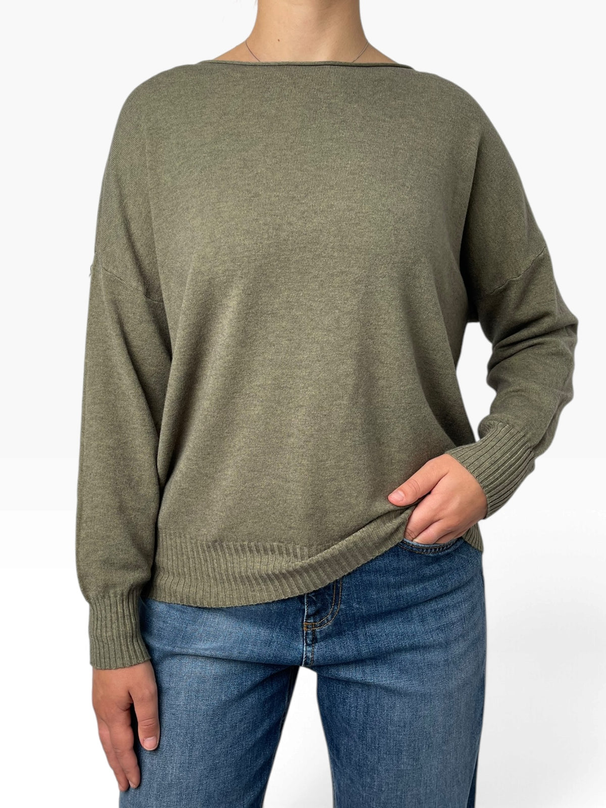 Maglia scollo a barca morbida Donna  -  2146KA