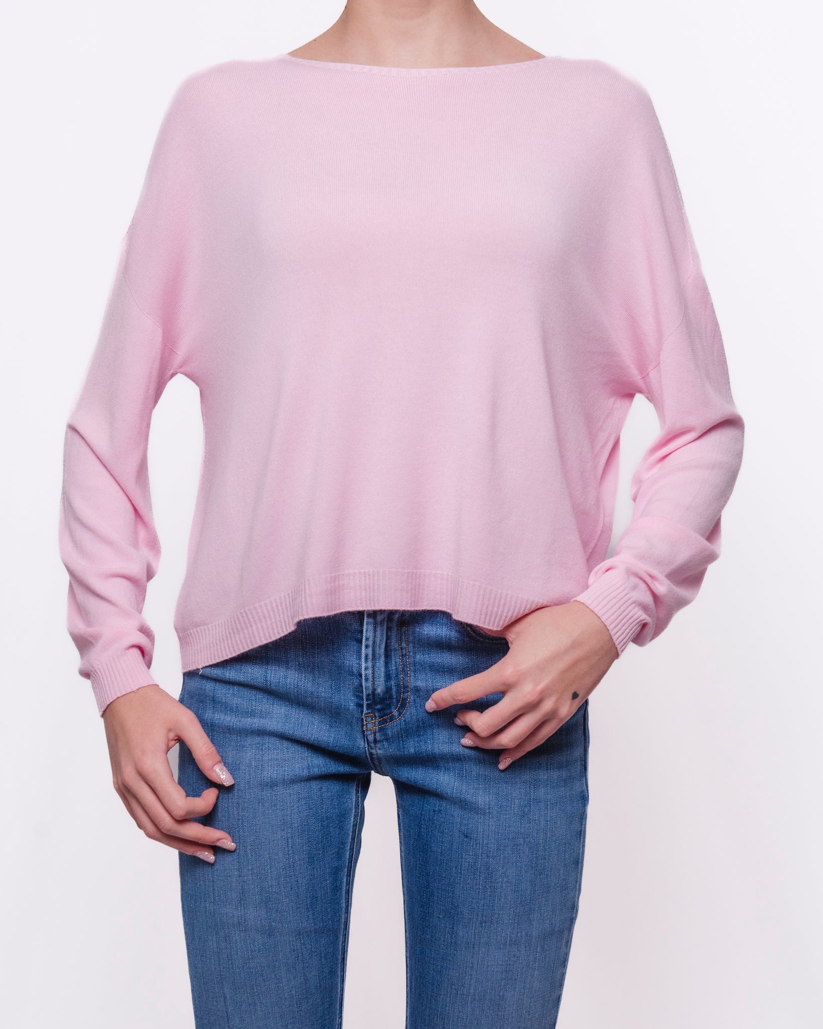 Maglia girocollo in maglia fine maniche lunghe Donna  -  2AB2033