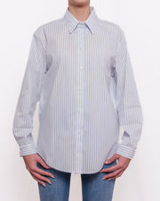 Camicia oversize a righe colletto classico Donna  -  82864V
