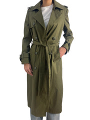 Trench lungo doppiopetto con revers ampio Donna  -  SMXTH0018