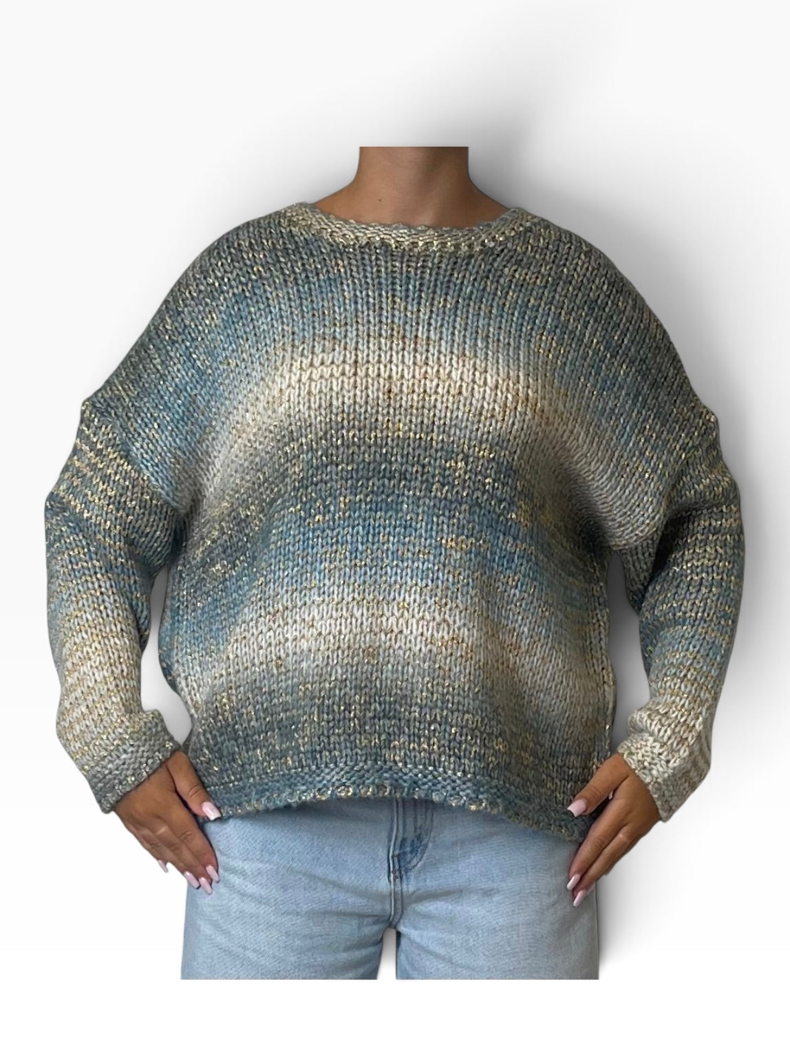 Maglia oversize sfumata filato lurex Donna  -  25542EC