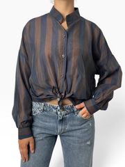 Camicia fluida a righe larghe Donna  -  6300V