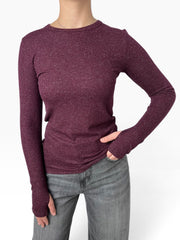 Maglia aderente con fori pollice Donna  -  UAC0219