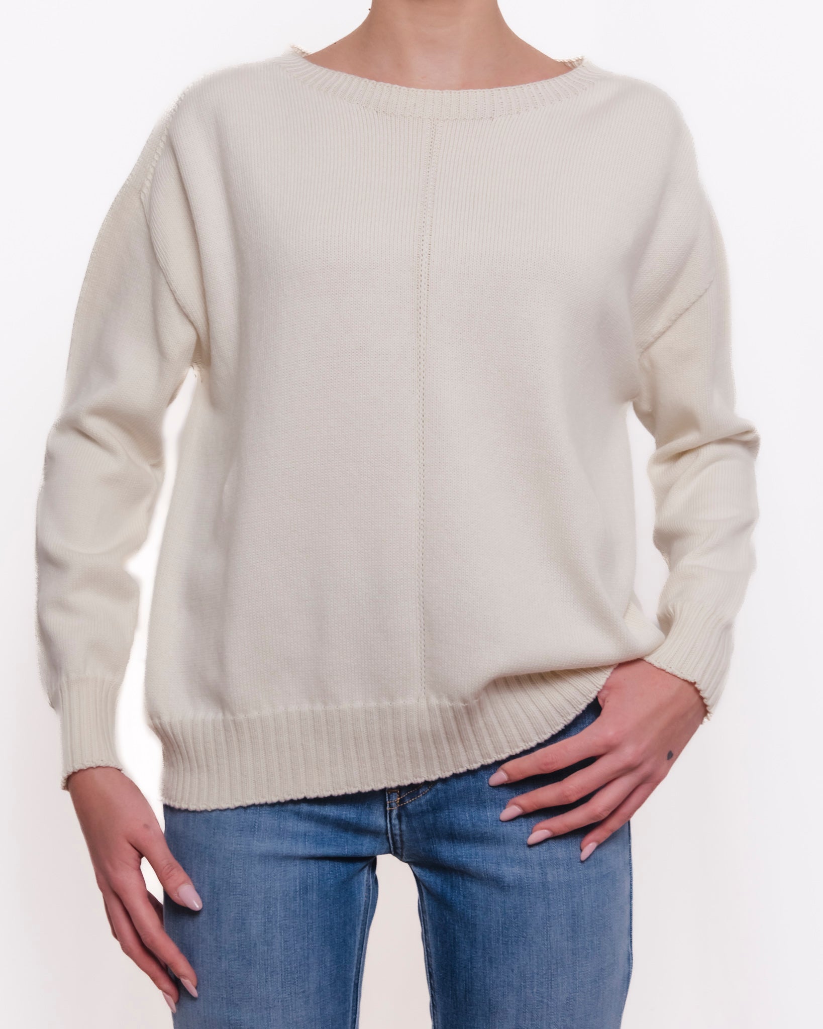 Maglia con scollatura a barca maniche lunghe Donna  -  82634KA