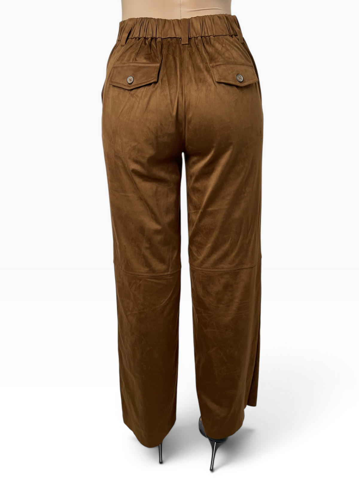 Pantalone ampio effetto scamosciato Donna  -  MW2650106