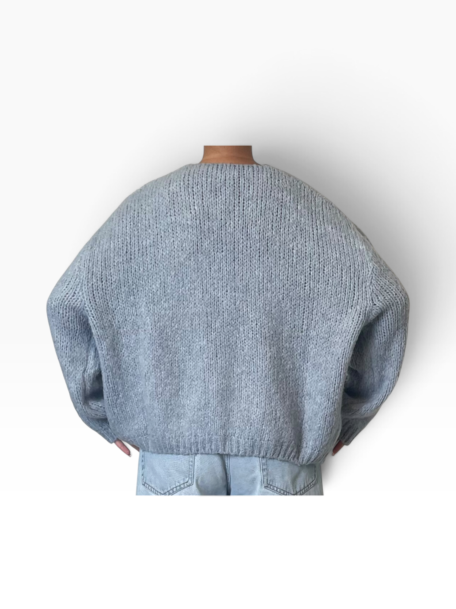 Cardigan oversize scollo V bottoni Donna  -  62412KA