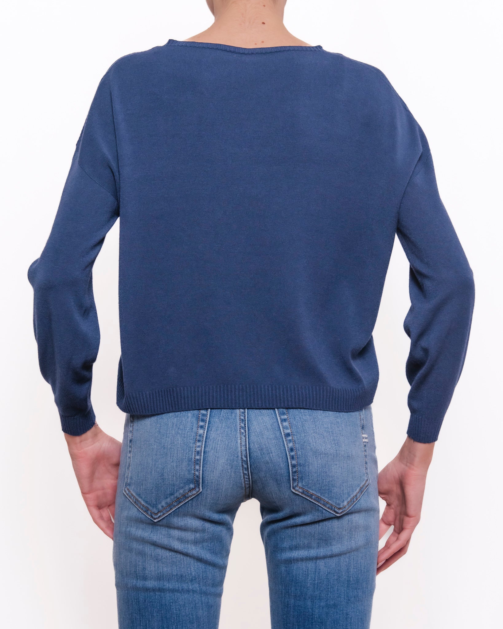 Maglia girocollo in maglia fine maniche lunghe Donna  -  2AB2033