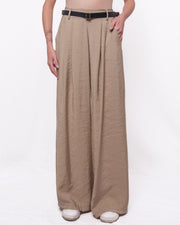 Pantaloni wide leg elastico in vita tessuto fluido Donna  -  S02E0002