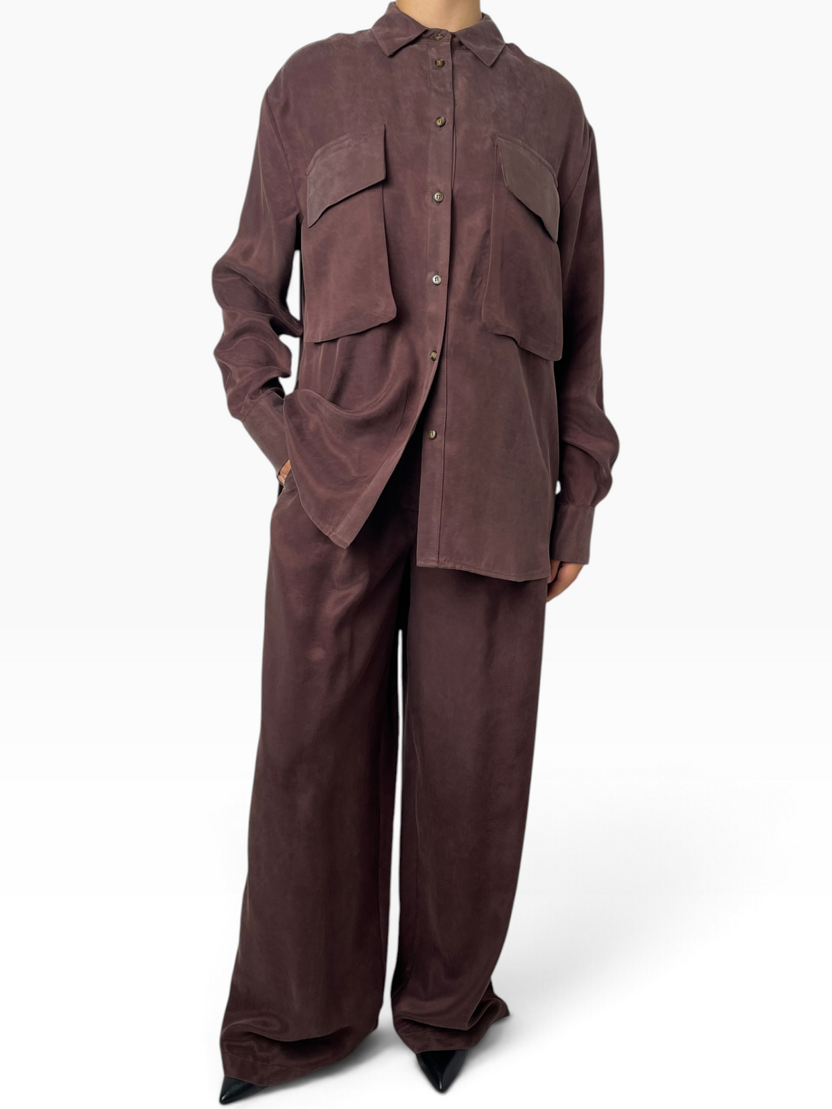 Top fluido con camicia oversize Donna  -  TAC0338