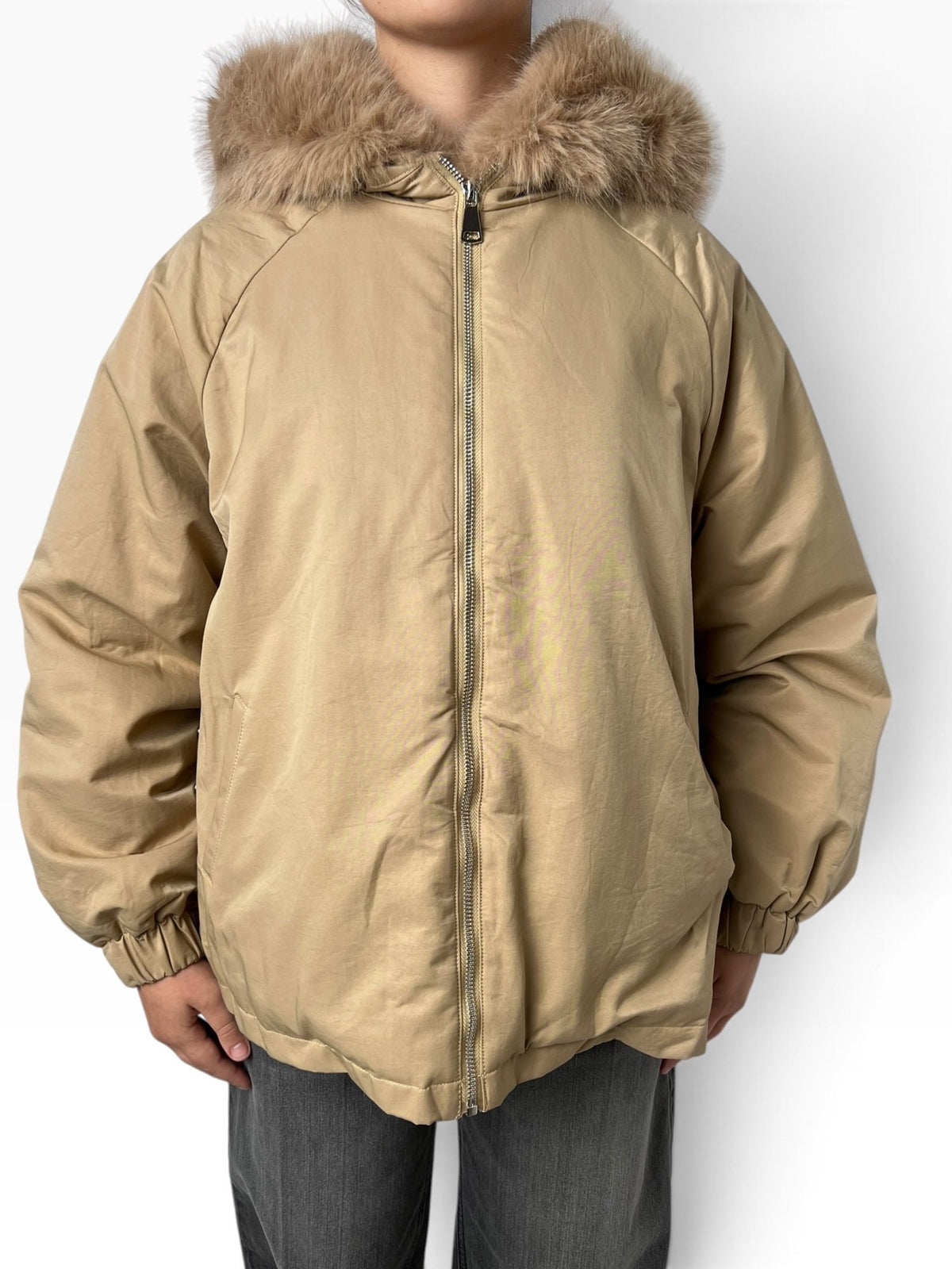 Parka corto con ecopelliccia Donna  -  TP899
