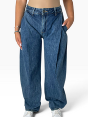 Jeans ampi con pinces in vita Donna  -  5287KA