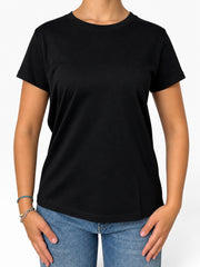T-shirt girocollo essenziale in cotone Donna  -  SH000904