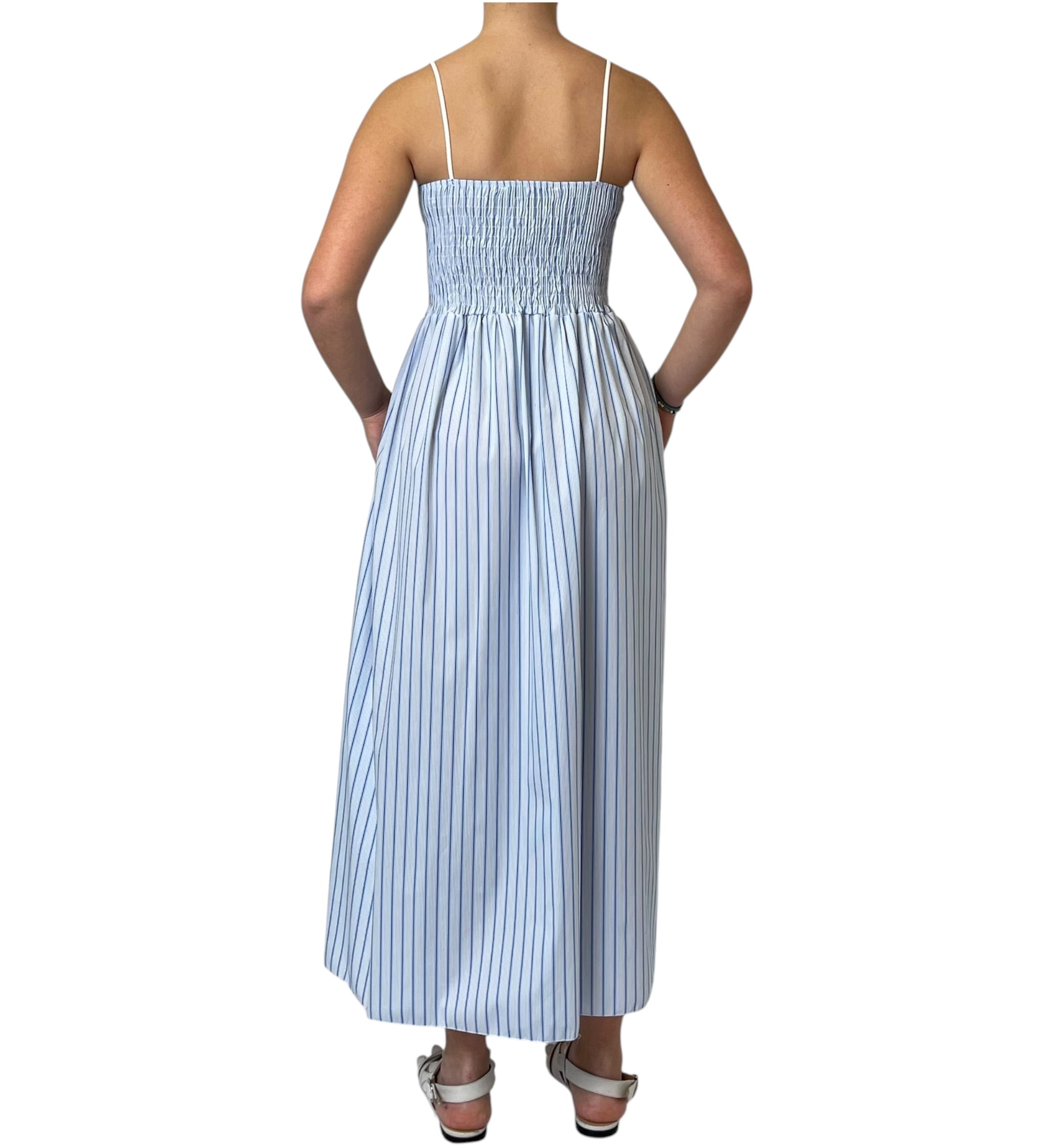 Abito Lungo Rigato con Corsetto Donna  -  6804-3