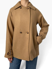 Cappotto corto doppiopetto collo classico Donna  -  MW2640606