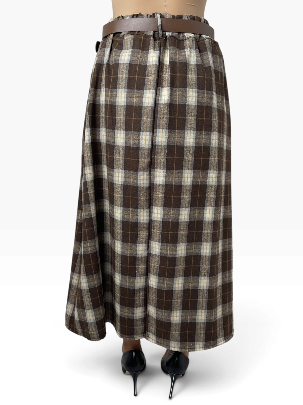 Gonna lunga svasata a quadri Donna  -  3392211KA