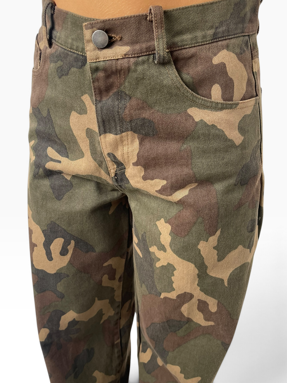 Pantaloni camouflage a gamba ampia Donna  -  6274LU