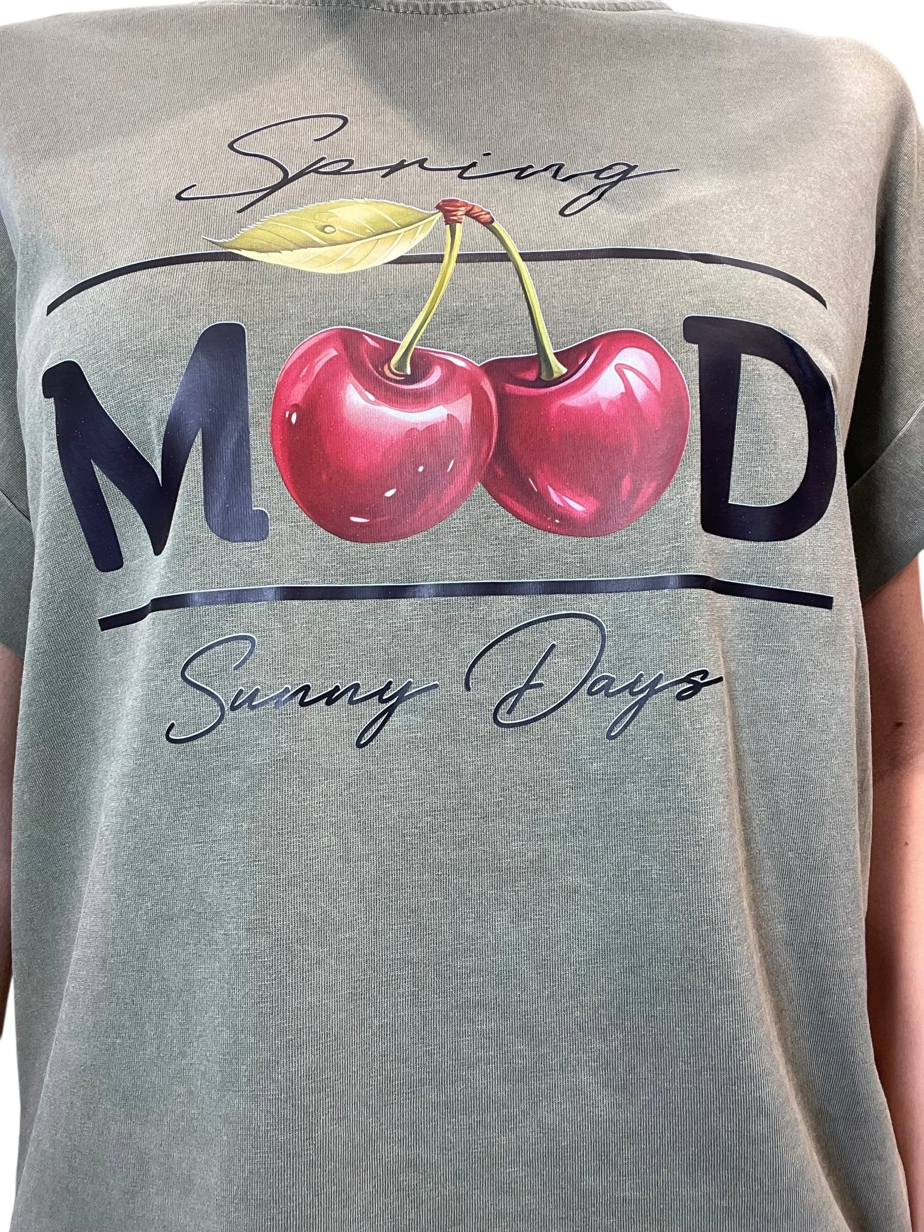 T-shirt oversize stampa ciliegie Spring Mood Donna  -  230M