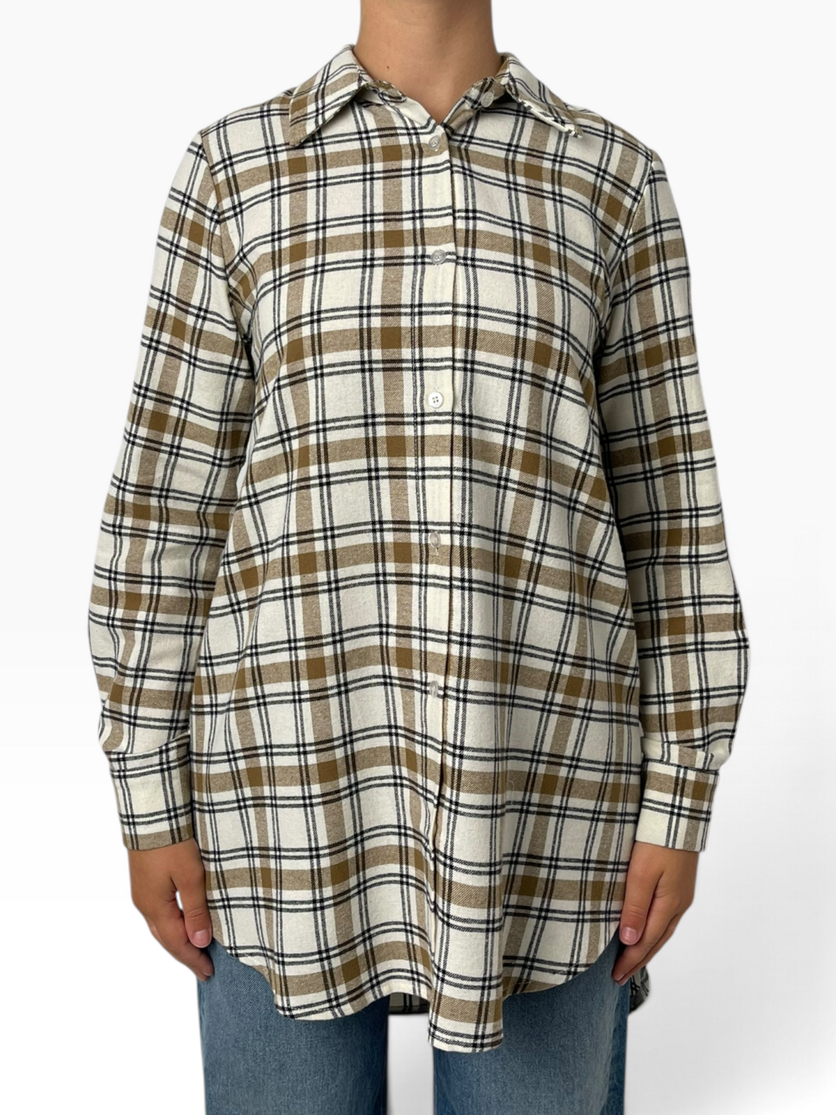 Camicia lunga in flanella Donna  -  23084Q2