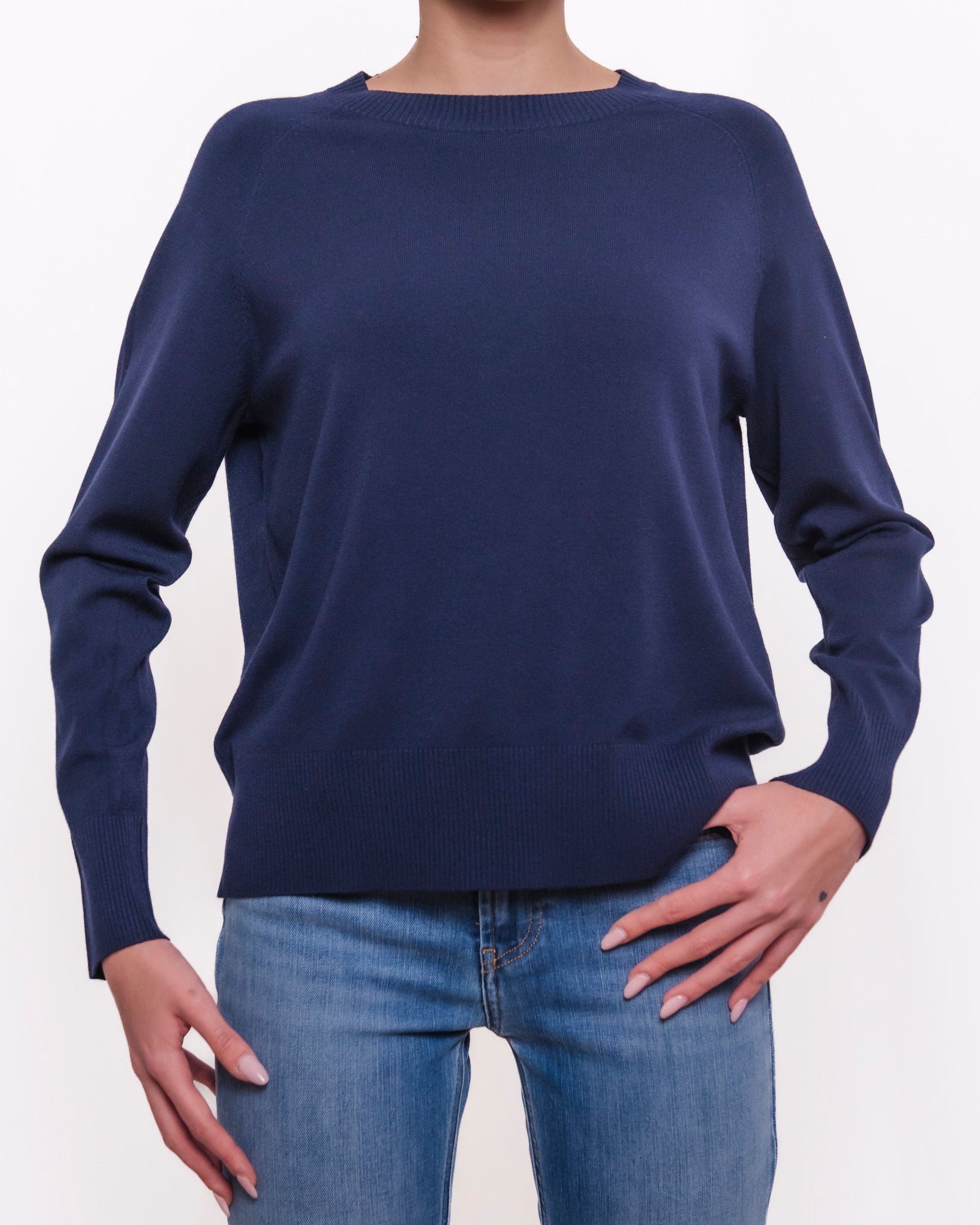 Maglia girocollo in maglia fine a maniche lunghe Donna  -  6259KA