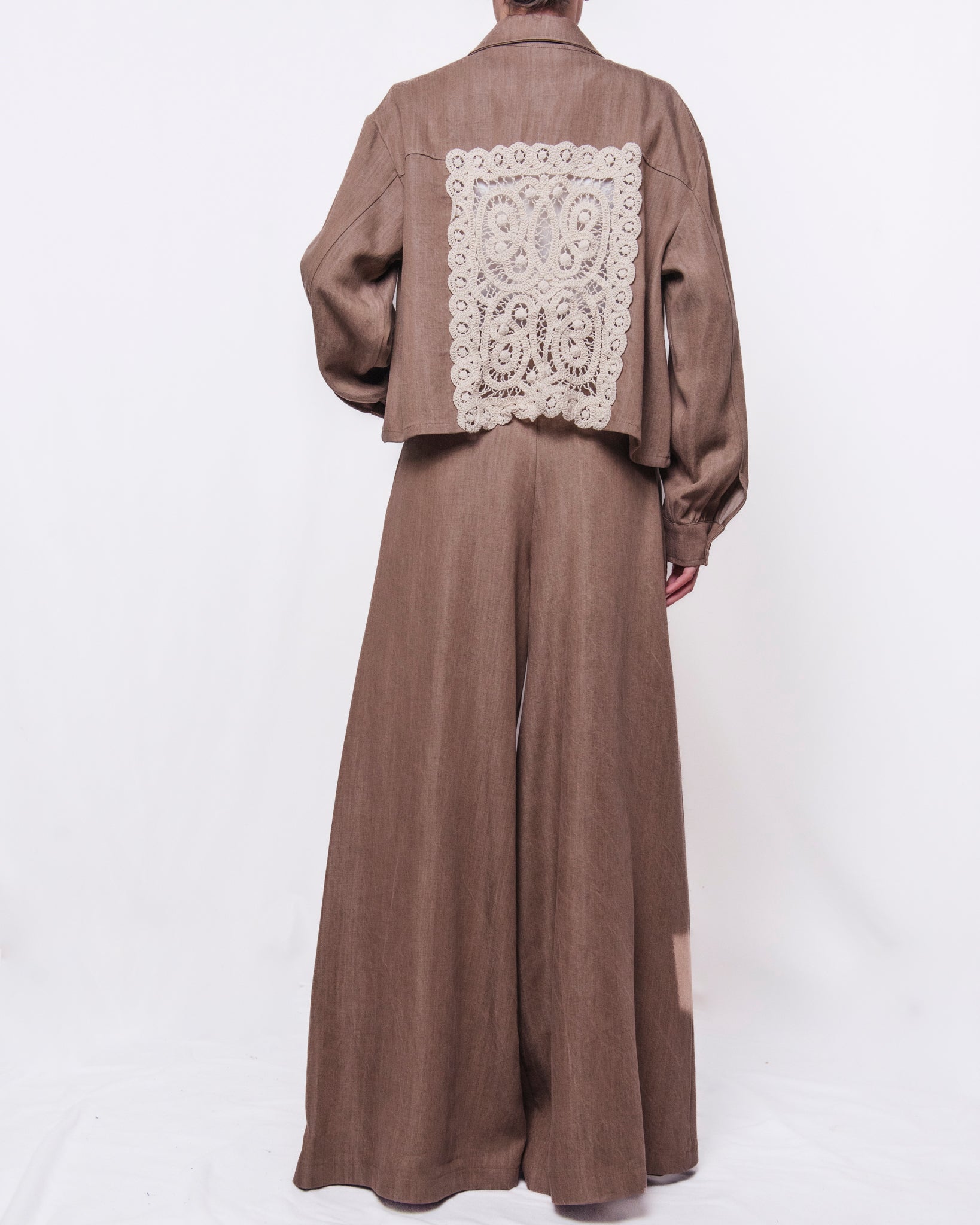Giacca in Maglia Traforata Oversize Manica Lunga Donna  -  81736