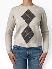 Maglione morbido a rombi Donna  -  MW2600104