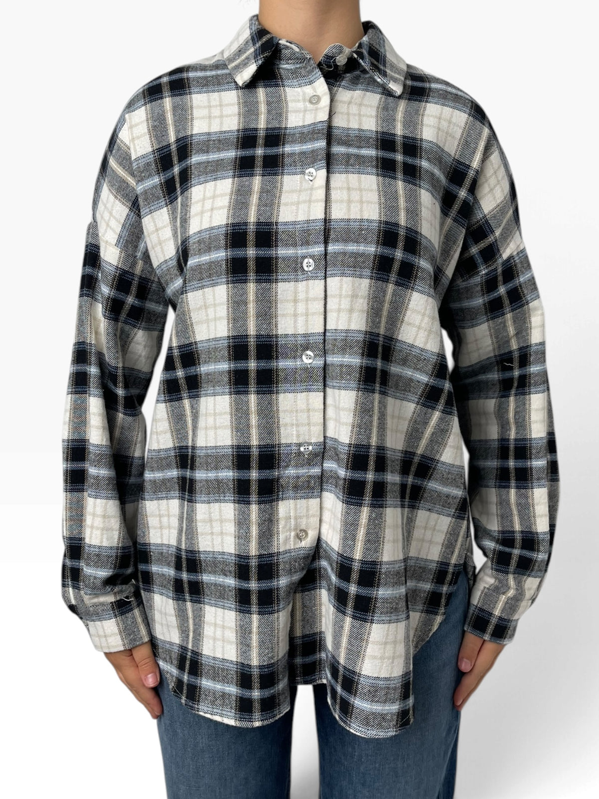 Camicia a quadri in flanella morbida Donna  -  17735KA