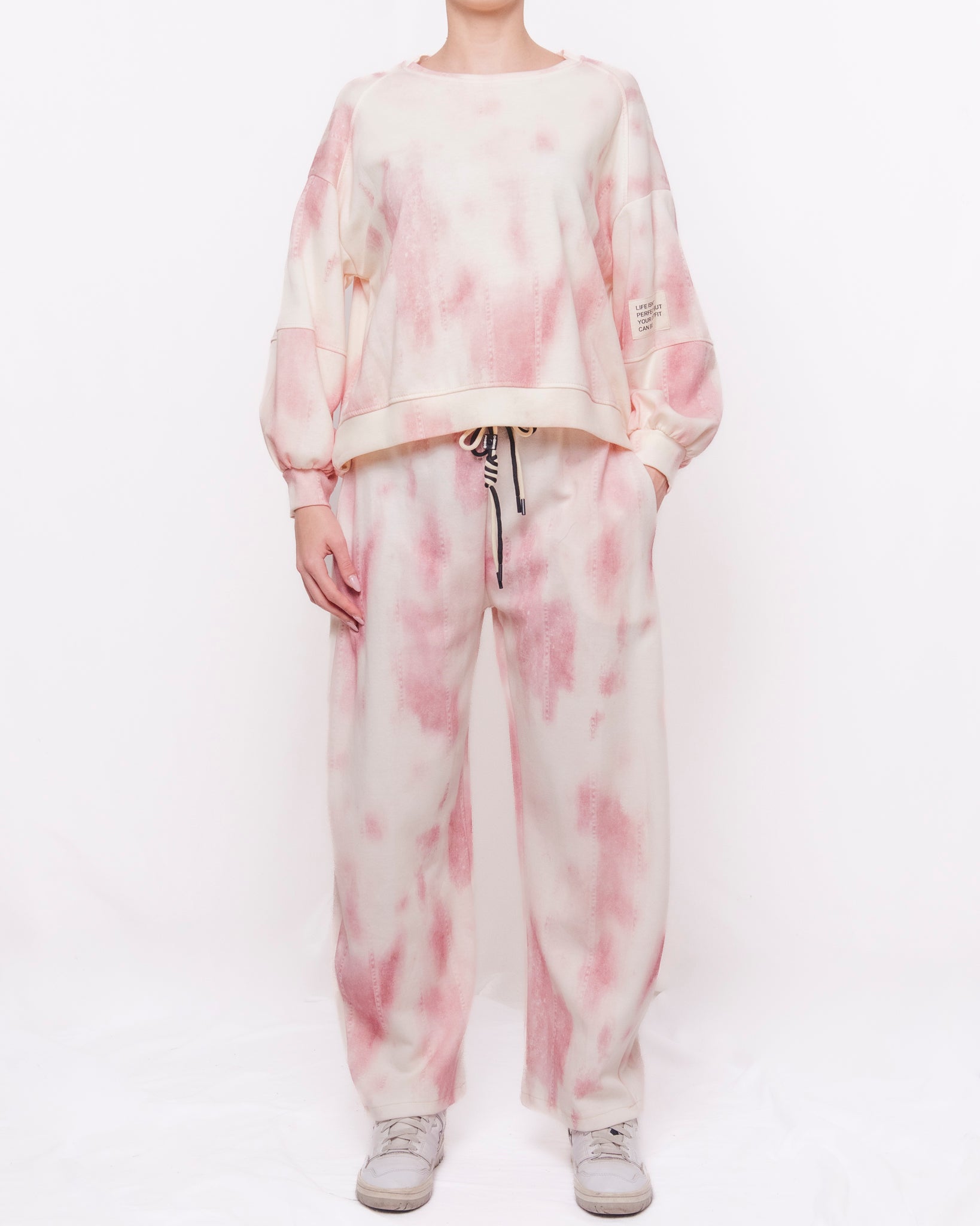 Completo felpa e pantaloni tuta fantasia tie-dye Donna  -  20211/20236V