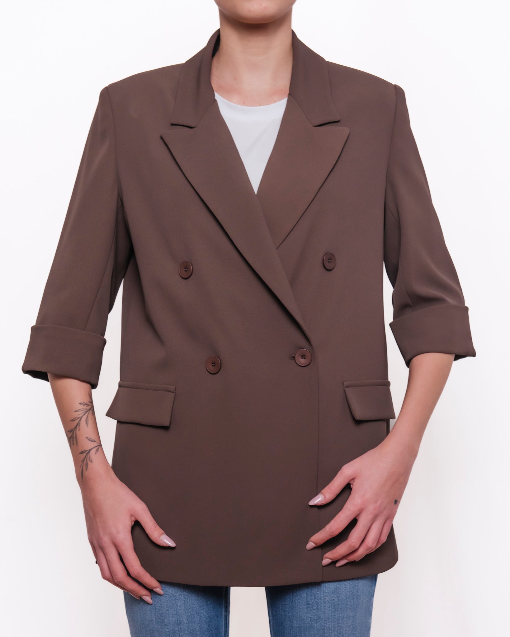 Blazer doppiopetto maniche a tre quarti Donna  -  M02N0018