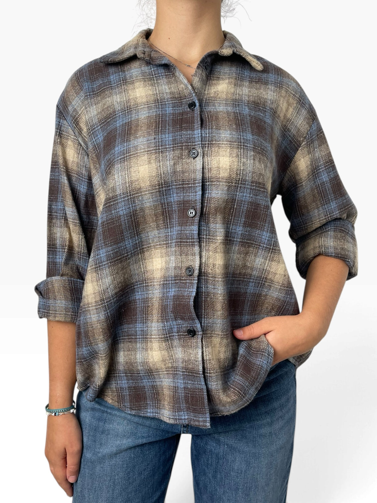 Camicia a quadri effetto flanella Donna  -  2368X
