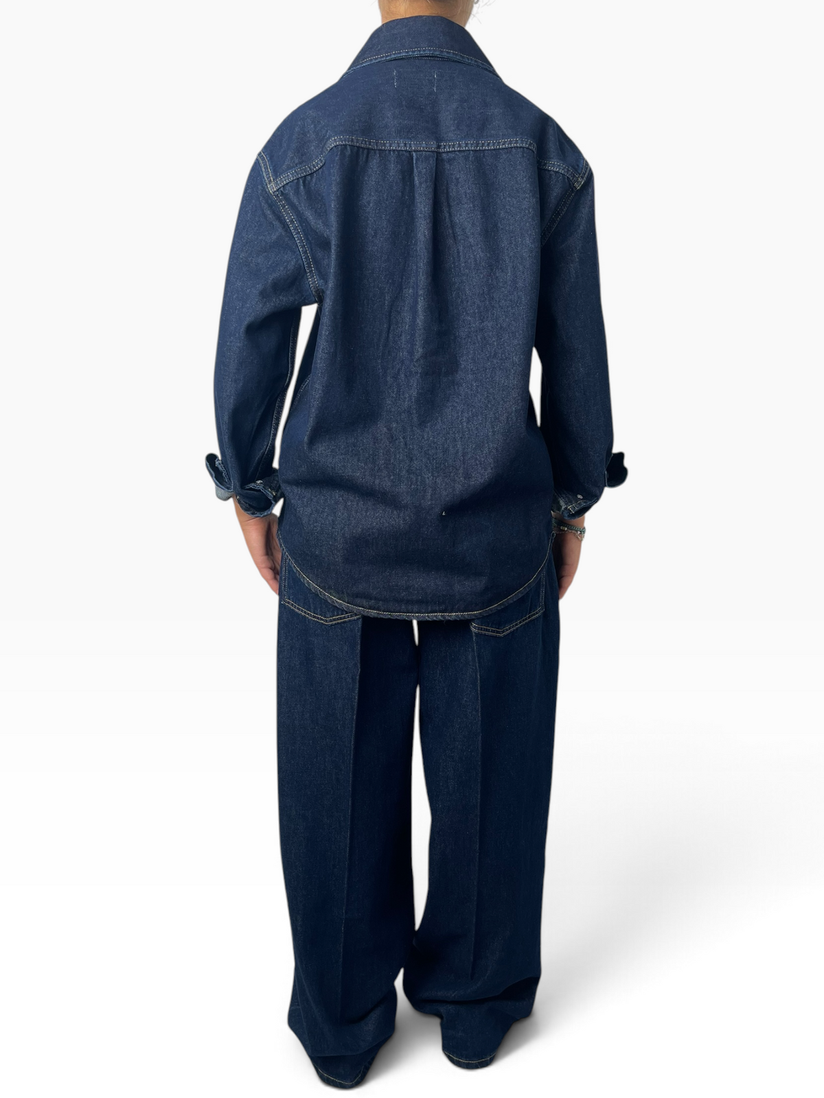 Camicia oversize in denim compatto Donna  -  DAC5056