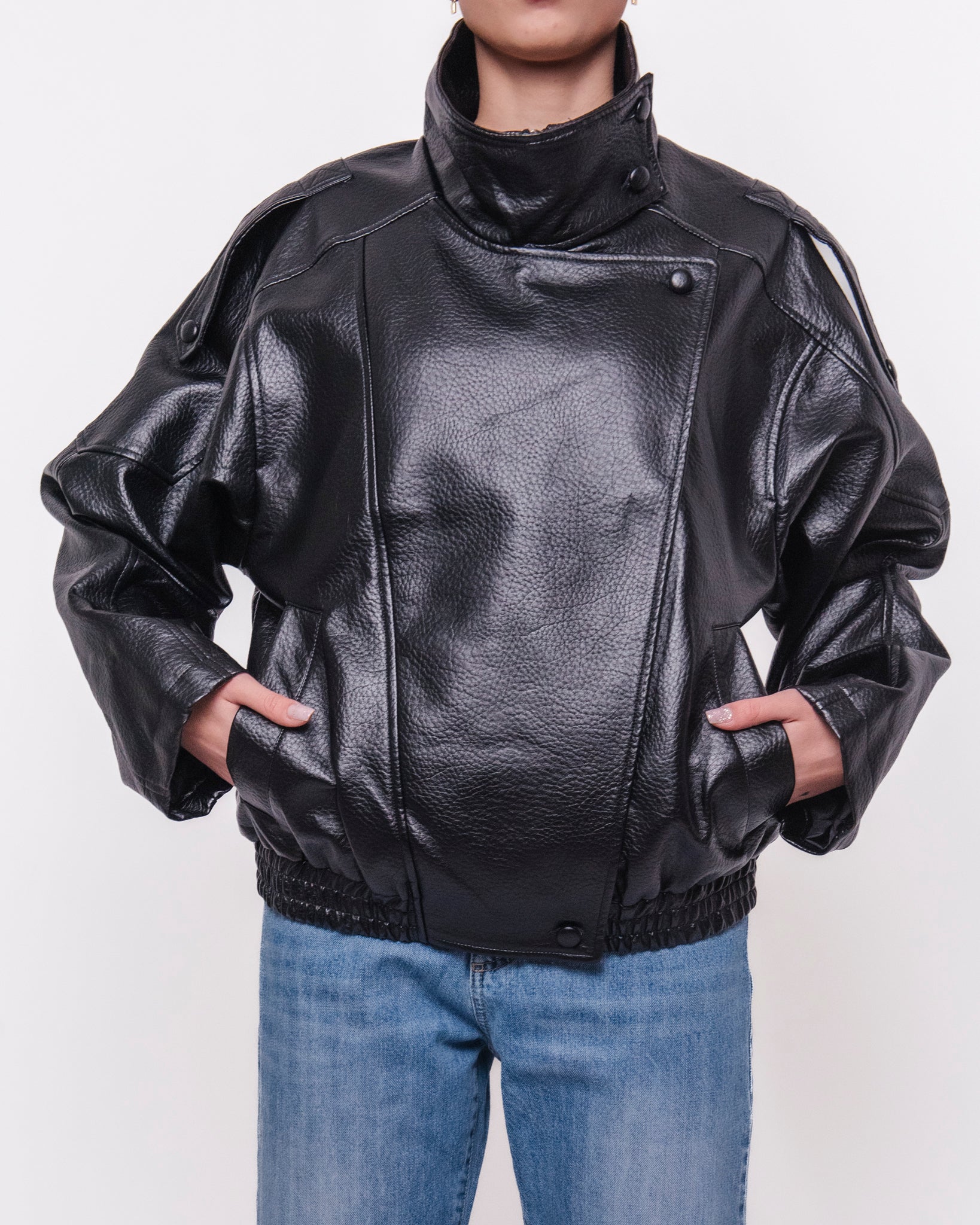 Giacca in ecopelle oversize Donna  -  8822V