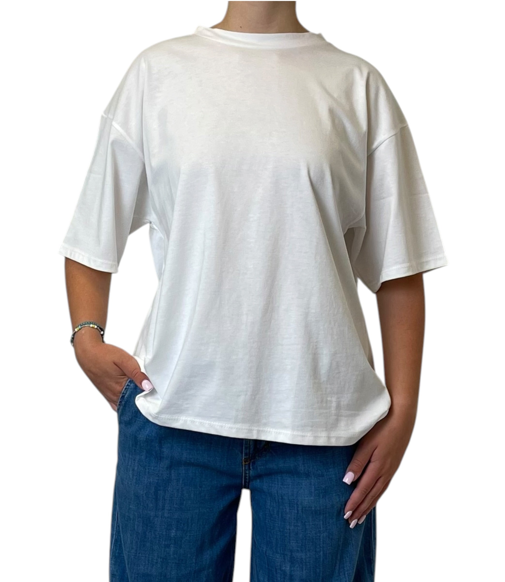 T-shirt oversize girocollo manica corta Donna  -  11935
