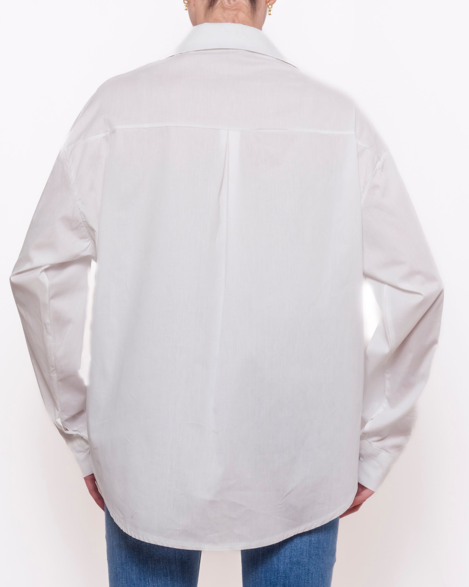 Camicia oversize maniche lunghe con colletto classico Donna  -  1029EC