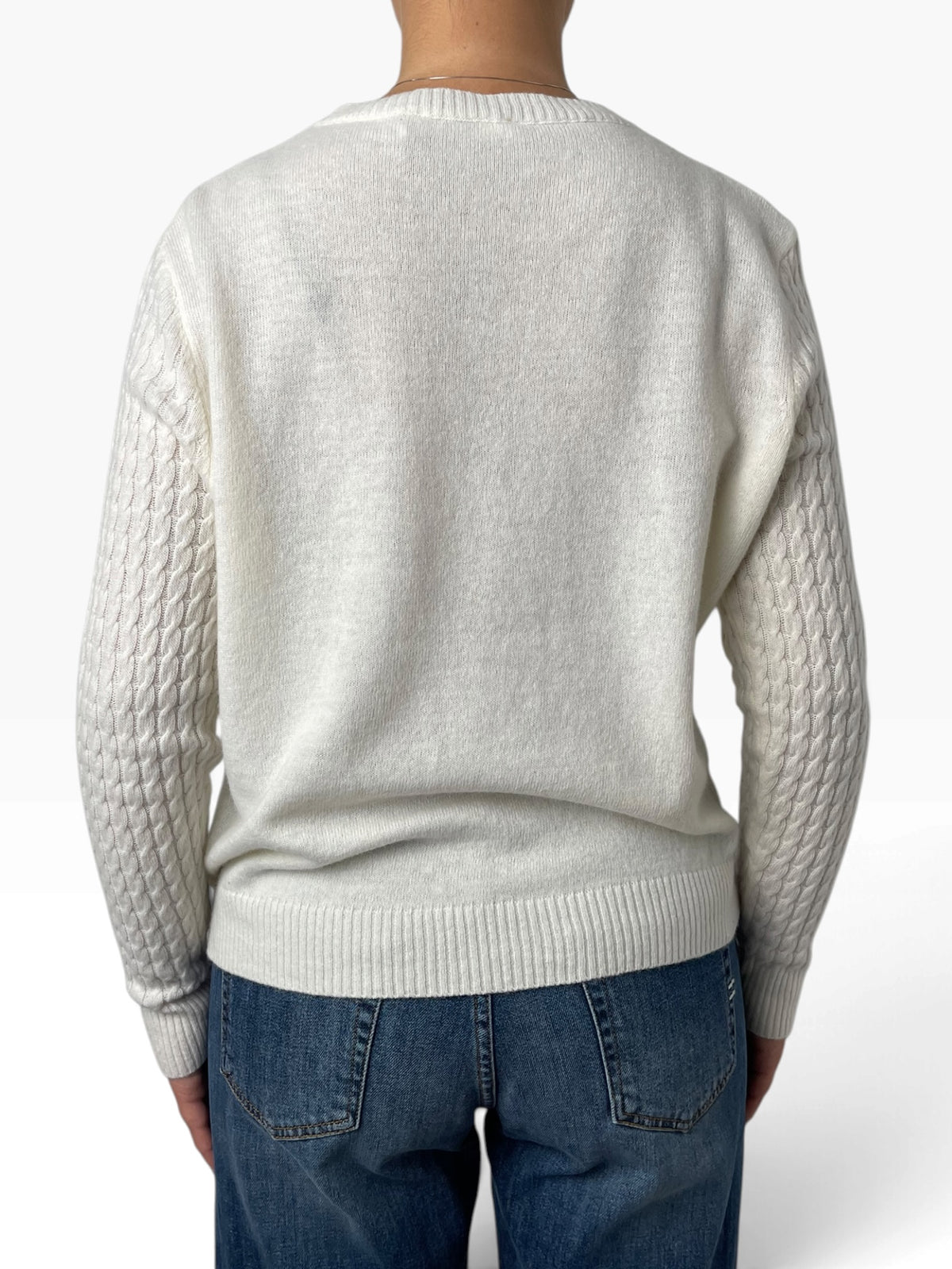 Maglia girocollo a trecce Donna  -  91025KA