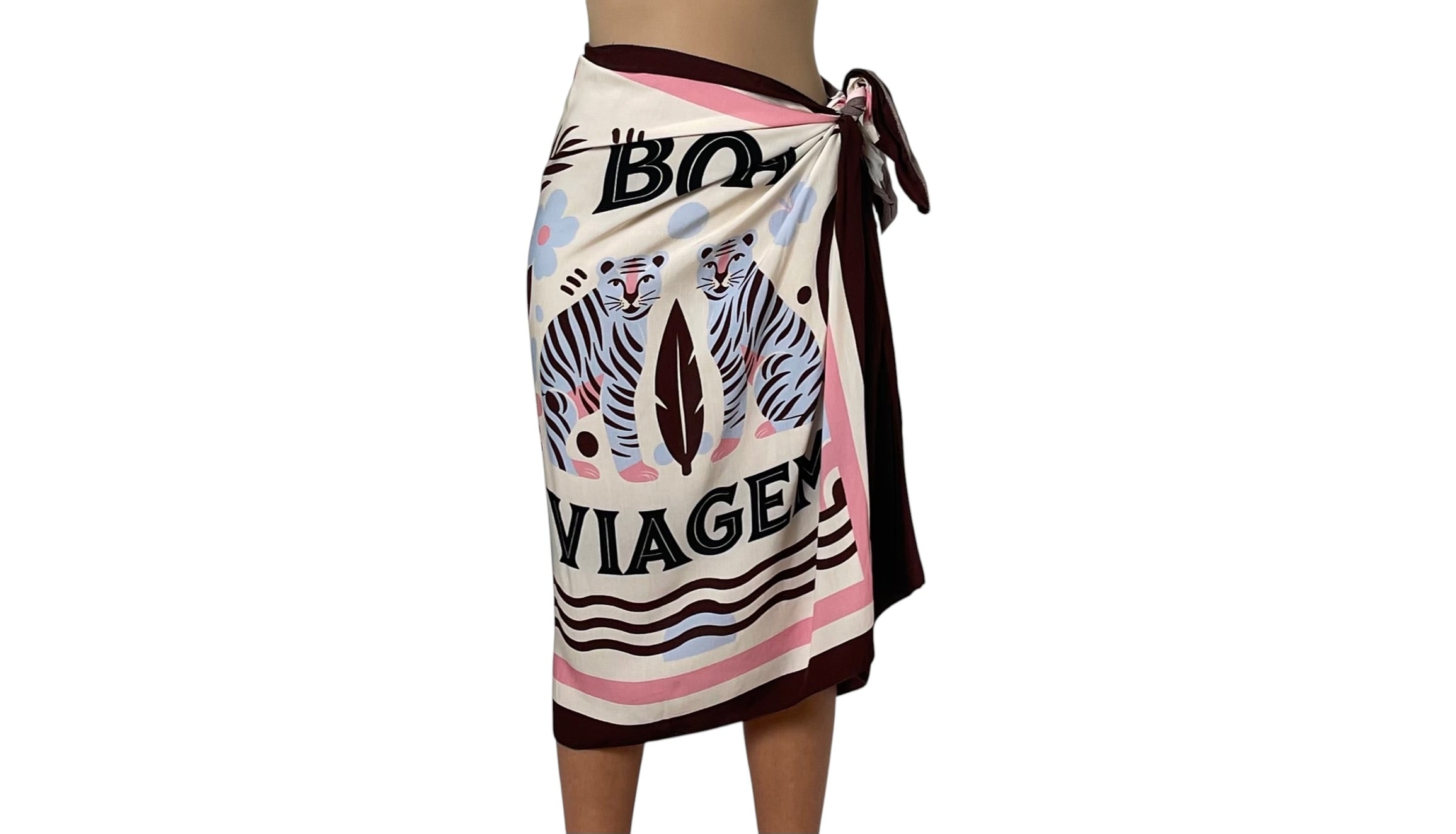 Gonna Pareo Stampata con Nodo Laterale Donna  -  11816-6