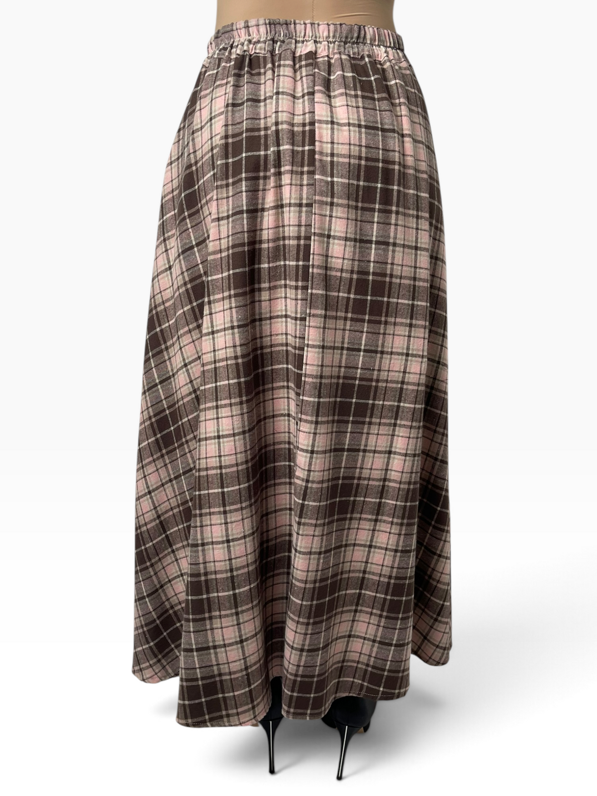 Gonna lunga svasata in flanella Donna  -  26641Q1